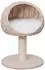 Dehner Kratzbaum Boris, Plüsch/Sisal/Rattan, beige/weiß, 43x62x43cm (5187802)