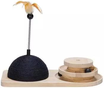 Designed by Lotte Maia Kratz- und Spielturm, Holz, schwarz