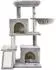 Home Deluxe Kratzbaum Ruby grau, Polyester/Sisal, MDF, 100x49x49cm