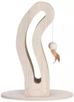 Catit PIXI Kratzskulptur Katzenschwanz, Eichenholz-Optik (42515)