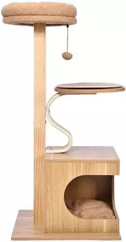 Dehner Kratzbaum Bijou Holz/Pl&uuml;sch, braun, 48x102x40cm