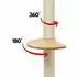 Eyepower Luna Wandkratzbaum 205cm, 4 Plateaus, Sisal (17501)