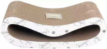 Dehner Scratch Wave Katzen-Kratzpappe, inkl. Katzenminze, weiß (6741623)