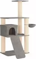 vidaXL Katzennbaum mit Sisal-Kratzs&auml;ulen Hellgrau 173 cm