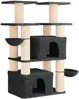 vidaXL Katzennbaum mit Sisal-Kratzs&auml;ulen Dunkelgrau 147 cm 2 stk.