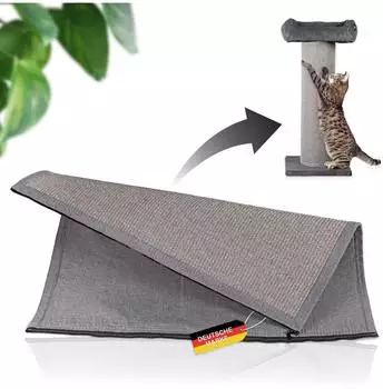 Rohrschneider XXL Frieda XXL tauschbare Kratzmatten stabil extra breite S&auml;ule Bezug waschbar gro&szlig;e mittlere kleine Katzen Cord (dunkelgrau &Oslash; 25cm Ersatz Sisalmatte)