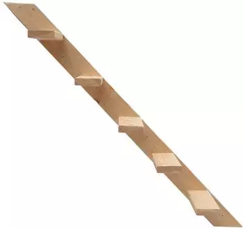 QLS Katzentreppe Wandmontage 5 Stufen, Holz, 1m (09960)