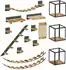 QLS Katzen Kletterwand Set XXL mit Hängebrücke & Katzenregal (11163)