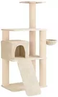 vidaXL Katzennbaum mit Sisal-Kratzs&auml;ulen Creme 173 cm