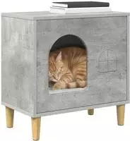 vidaXL Katzenhaus Beton 51 x 30 x 52 cm Holzwerkstoff