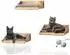 Rohrschneider ® 3-er Set Katzen Kletterstufe mit Kissen Kletterwand mit Gratis-Spielballset