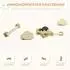 Pawhut Katzenkletterwand 5-teilig, 2 Kratzstämme, 2 Plattformen, Hängematte, beige