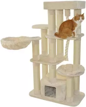 Nanook Kratzbaum Memphis XXL beige, f&uuml;r gro&szlig;e Katzen (40469)