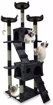 BITUXX XL f&uuml;r Katzen Dunkelgrau Pfote