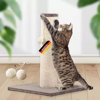 Rohrschneider XL mit Spielkugel Kratzstamm mit Cord&uuml;berzug 2 Gr&ouml;&szlig;en taupe 54 cm