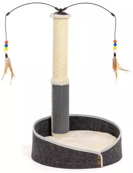 CanadianCat Kratzstamm "Bella" mit Schlafplatz und Filzbett, 83cm