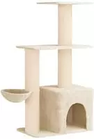 vidaXL Katzennbaum mit Sisal-Kratzs&auml;ulen Creme 133 cm