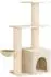 vidaXL Katzenbaum mit Sisal-Kratzsäulen, creme, 133cm (42033063)