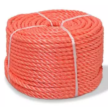 vidaXL Gedrehtes Seil Polypropylen 14mm 100m orange (143838)