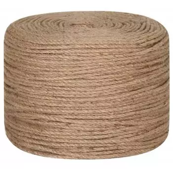 vidaXL Juteseil 50m, 6mm, braun (153739)