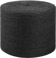 vidaXL Juteseil 60 mm 50 m Schwarz 100% Tossa Jute