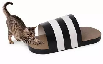 Flamingo Slippi Kratzkarton Pantoffelform, schwarz, L (562047)