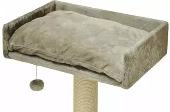 Nanook Liegemulde rechteckig mit Kissen grau 60 cm