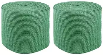 vidaXL Juteseil 2 Stk. 2mm gr&uuml;n, 100% Tossa-Jute (42011744)
