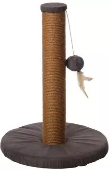 Flamingo Kratzbaum Velvi hellgrau, Juteseil, 33,5x33,5x45cm (562063)