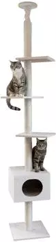 Kerbl Kratzbaum deckenhoch Ferdi wei&szlig; 240-260cm mit Deckenspanner