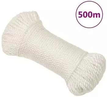 vidaXL Arbeitsseil weiß 6mm 500m Polypropylen (153044)