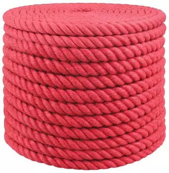 vidaXL Juteseil 16mm, rot, 100% Tossa-Jute