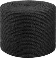 vidaXL Juteseil 80 mm 500 m Schwarz 100% Tossa Jute