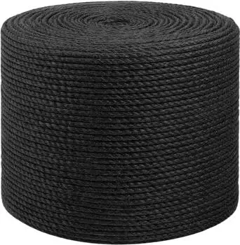 vidaXL Juteseil 80mm 500m schwarz 100% Tossa-Jute