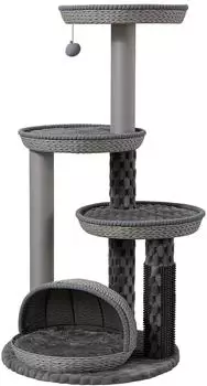 Wiltec Urban Loft Kratzbaum 115cm, grau, 3 Liegefl&auml;chen (65996)
