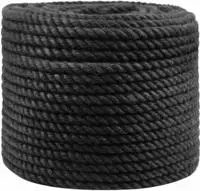 vidaXL Juteseil 120 mm 100 m Schwarz 100% Tossa Jute