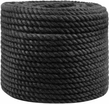 vidaXL Juteseil 120mm 100m schwarz, 100% Tossa Jute