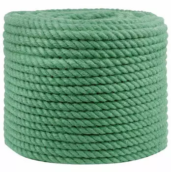 vidaXL Juteseil 10mm, gr&uuml;n, 100% Tossa-Jute