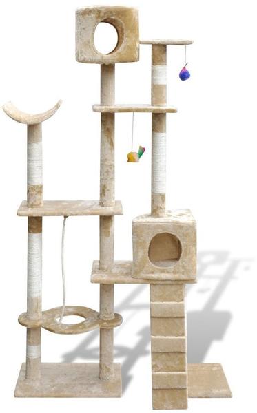 vidaXL Katzenbaum Kletterbaum Katzenkratzbaum 175 cm Beige