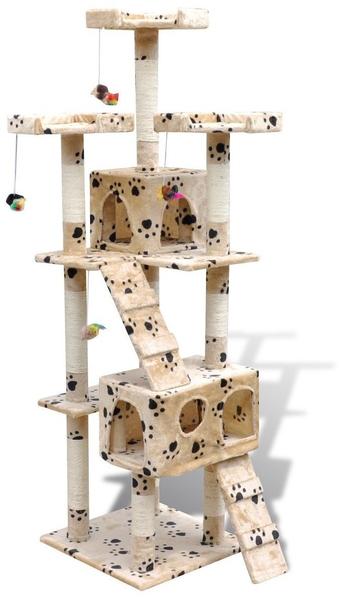 vidaXL Kratzbaum 50 x 50 x 170 cm beige