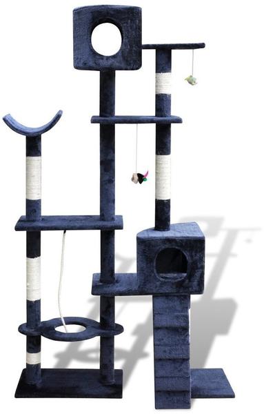 vidaXL Katzenbaum Katzenkratzbaum 175 cm 2 Häuserchen