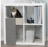 TRIXIE 44085, TRIXIE Bett f&uuml;r Regale mit Kratzbrett 33x37x48cm lichtgrau