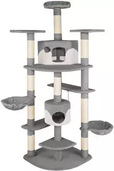TecTake Fippi 201cm grau/wei&szlig;