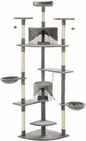 vidaXL Katzen-Kratzbaum mit Sisal-Kratzs&auml;ulen 203 cm Grau und Wei&szlig;