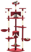 vidaXL Katzen-Kratzbaum mit Sisal-Kratzs&auml;ulen 203 cm Rot und Wei&szlig;