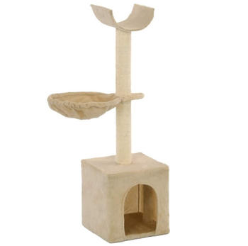 vidaXL Katzen-Kratzbaum mit Sisal-Kratzs&auml;ulen 105cm Beige