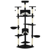 vidaXL Katzen-Kratzbaum mit Sisal-Kratzs&auml;ulen 203 cm Schwarz und Wei&szlig;