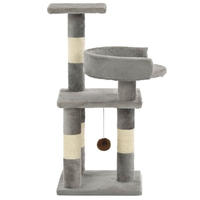vidaXL Katzen-Kratzbaum mit Sisal-Kratzs&auml;ulen 65 cm Grau