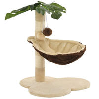 vidaXL Katzen-Kratzbaum mit Sisal-Kratzstange 50 cm Beige und Braun