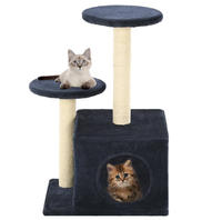vidaXL Katzen-Kratzbaum Sisal 60 cm Dunkelblau